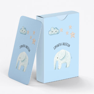 Jeu De Cartes Beauty Pastel Blue Elephant et Stars Kid
