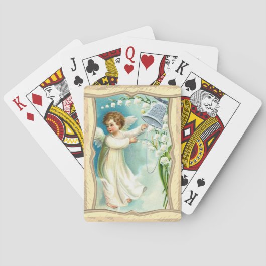Jeu De Cartes Bébé Ange Avec Cloche Bleue (dos)