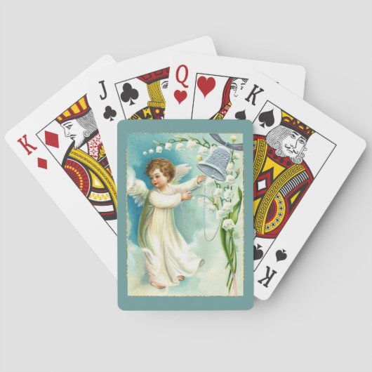 Jeu De Cartes Bébé Ange Avec Cloche Bleue (dos)