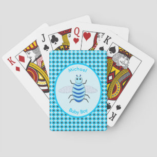 Jeu De Cartes Bébé Bleu mignon Bee Bee Personnalisé