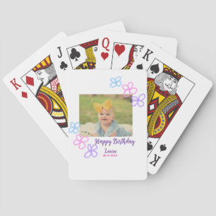 Jeu De Cartes Bébé enfants 1er anniversaire ajouter le nom date 