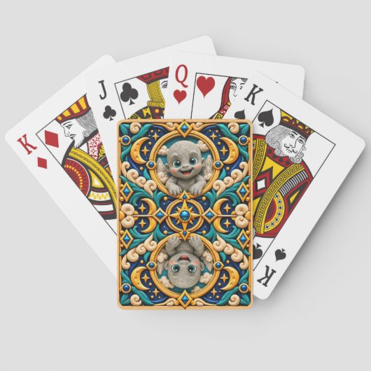 Jeu De Cartes Bébé Géant Mignon, Mythique (dos)