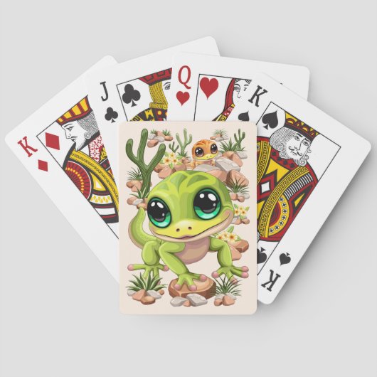 Jeu De Cartes Bébé Geckos jote personnages de dessin (dos)