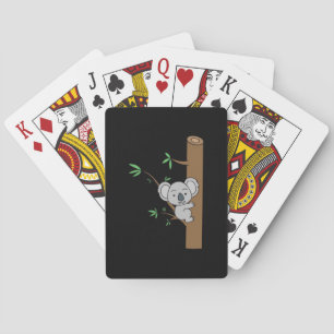 Jeu De Cartes Bébé mignon Escalade Koala Un Eucalyptus Arbre