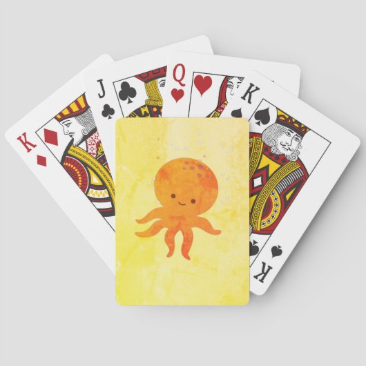 Jeu De Cartes Bébé mignon poulpe Cartoon (dos)