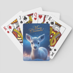 Jeu De Cartes Bébé Reindeer avec joyeux voeux de Noël