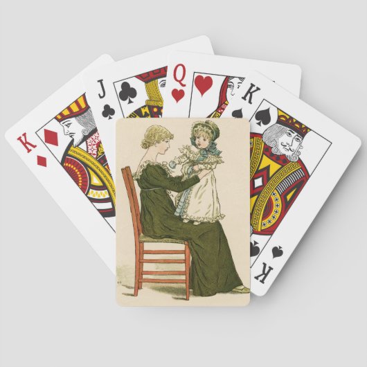 Jeu De Cartes Bébé victorien Kate Greenaway Mère (dos)