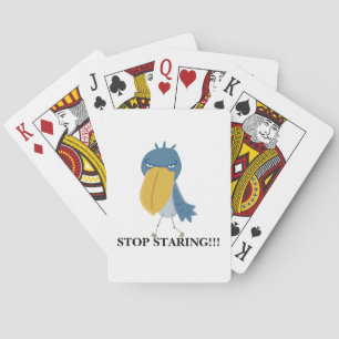 Jeu De Cartes Bec-à-chausson drôle Arrête de regarder