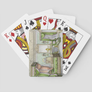 Jeu De Cartes Bedroom in the Renaissance style (colour litho)