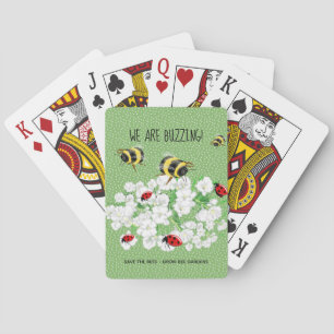 Jeu De Cartes BEES et LadyBugs - Art de LeahG Sauvez les abeille
