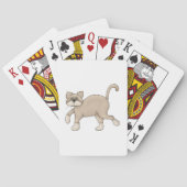 Jeu De Cartes Beige Cat Drawing with Green Eyes (dos)