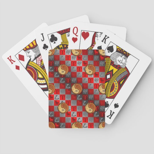 Jeu De Cartes Bélier & Lapin de bois. (dos)