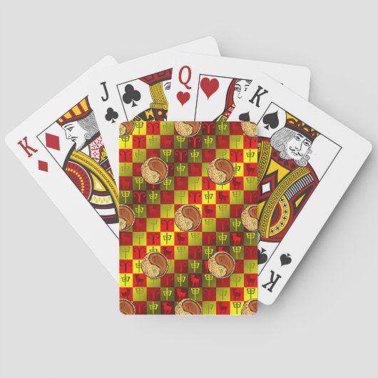 Jeu De Cartes Bélier & Singe de Bois (dos)