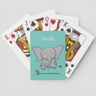 Jeu De Cartes Belle adorable dessin d'éléphant bébé