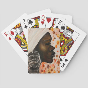 Jeu De Cartes Belle Africaine Jouer Cartes Femme Visage Peinture