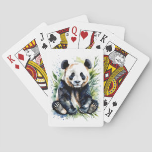 Jeu De Cartes Belle aquarelle Panda Bear