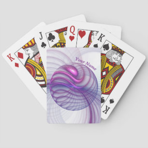 Jeu De Cartes Belle Art Abstrait Fractal moderne Nom rose