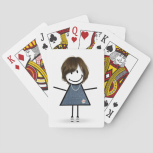 Jeu De Cartes Belle chatte fille avec Basket