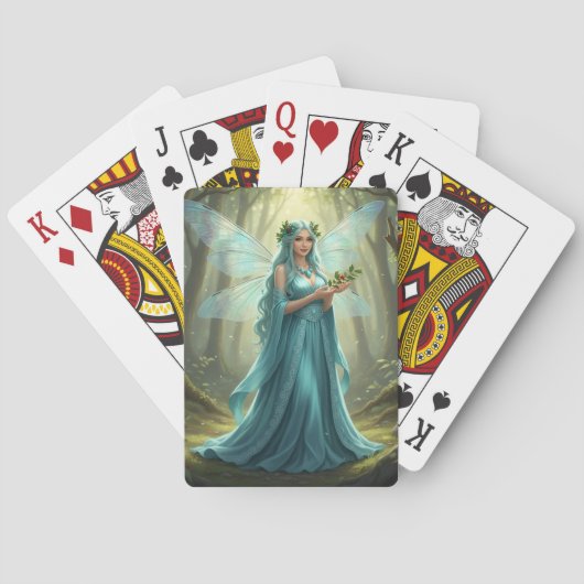 Jeu De Cartes Belle Décembre Turquoise Fairy (dos)
