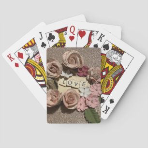 Jeu De Cartes Belle élégance florale amour et parties scintillan