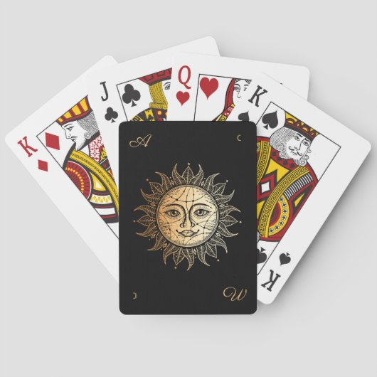 Jeu De Cartes Belle étoile céleste de la face solaire (dos)