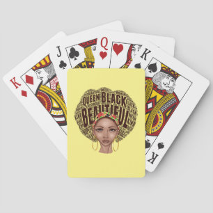 Jeu De Cartes Belle Femme noire forte afrocentrique