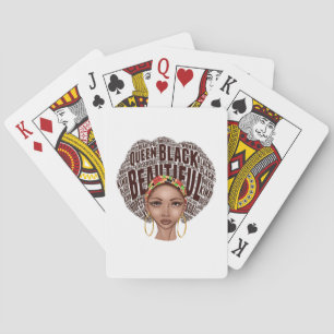 Jeu De Cartes Belle Femme noire forte afrocentrique