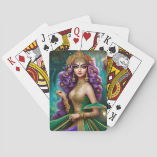 Jeu De Cartes Belle fille minette jouant aux cartes