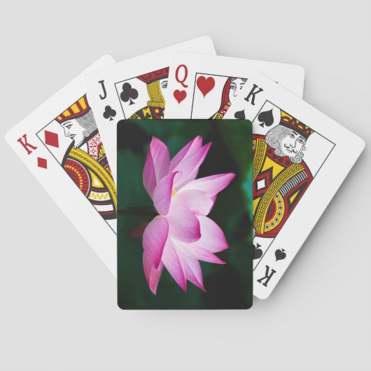 Jeu De Cartes Belle Fleur de Lotus Rose (dos)