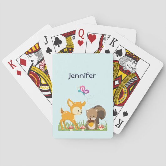 Jeu De Cartes Belle forêt Animaux Caricature Whimsical (dos)