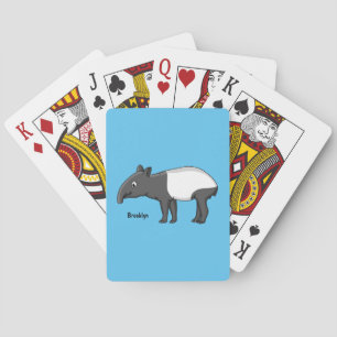 Jeu De Cartes Belle illustration de tapir de dessin animé