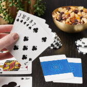 Jeu De Cartes Belle impression d'art mandala bleu royal (In Situ)