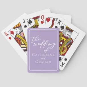 Jeu De Cartes Belle Lilac Purple Mariage personnalisé