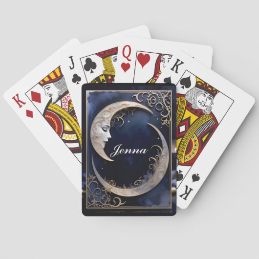 Jeu De Cartes Belle lune de croissant (dos)