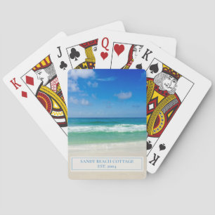 Jeu De Cartes Belle Maison de plage Invité personnalisée
