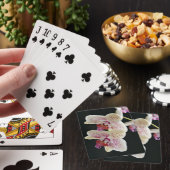 Jeu De Cartes Belle Orchidée blanche et rose avec Arrière - plan (In Situ)