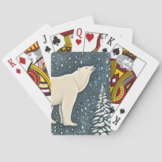 Jeu De Cartes Belle Ours Polaire Artique (dos)
