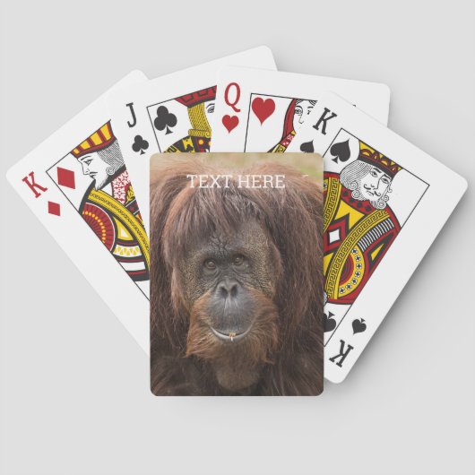 Jeu De Cartes Belle photographie de Borneo Orangutan (dos)