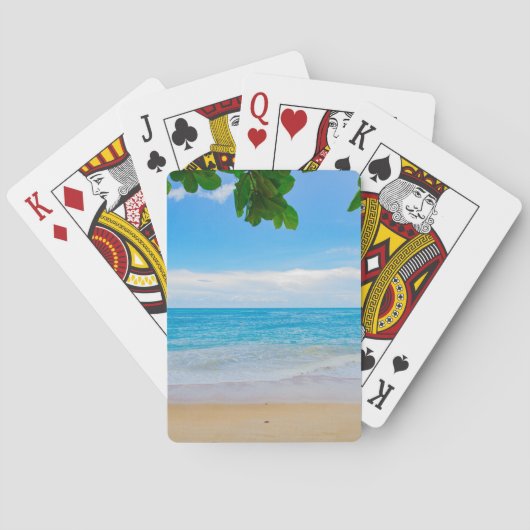 Jeu De Cartes Belle plage Blue Tropical (dos)
