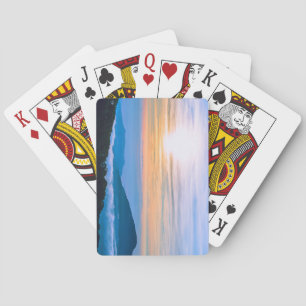 Jeu De Cartes Belle scène de brouillard avec montagnes