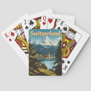 Jeu De Cartes Belle Suisse Alpes suisses Montagnes Pittoresques
