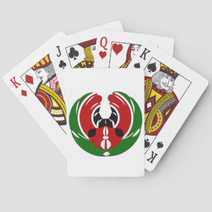 Jeu De Cartes Belle Tapisserie kenyane : Drapeau kényan Papillon