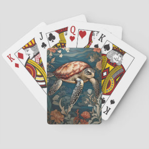 Jeu De Cartes Belle tortue sous-marine