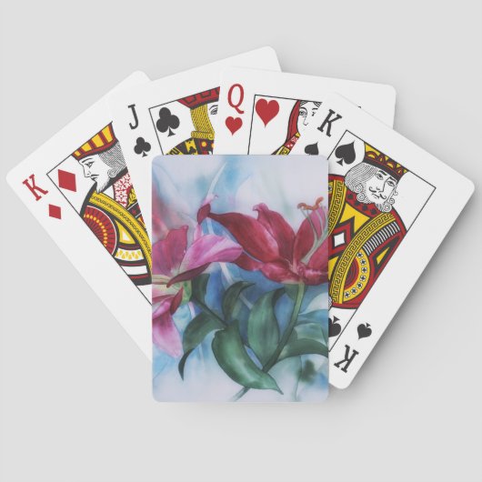 Jeu De Cartes Belles cartes de jeu florales (dos)