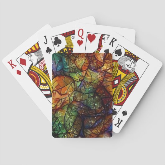 Jeu De Cartes Belles feuilles d'automne de l'art lunaire (dos)