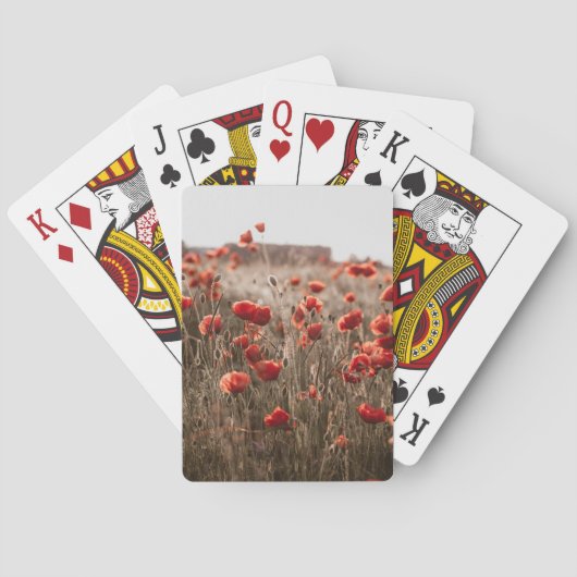 Jeu De Cartes belles fleurs de coquelicot (dos)