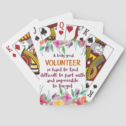 Jeu De Cartes Bénévole Merci Bénévole cadeau d'appréciation (dos)