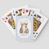 Jeu De Cartes Bengal Cat Couple Wedding Favor (dos)