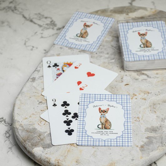Jeu De Cartes Bengal Cat Wedding Favor