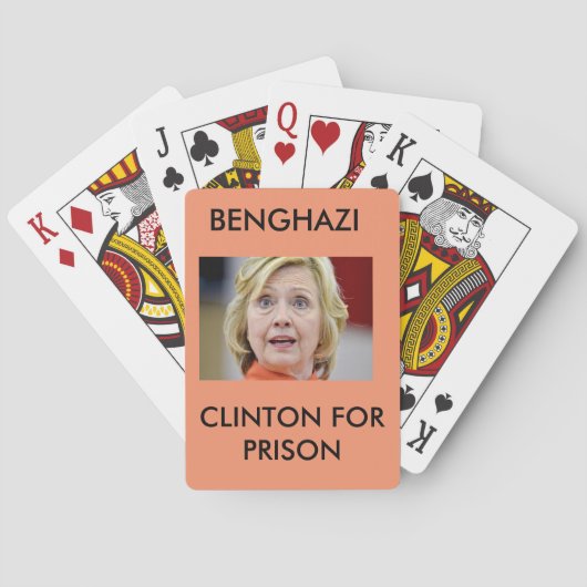 JEU DE CARTES BENGHAZI CLINTON POUR LA PRISON (dos)